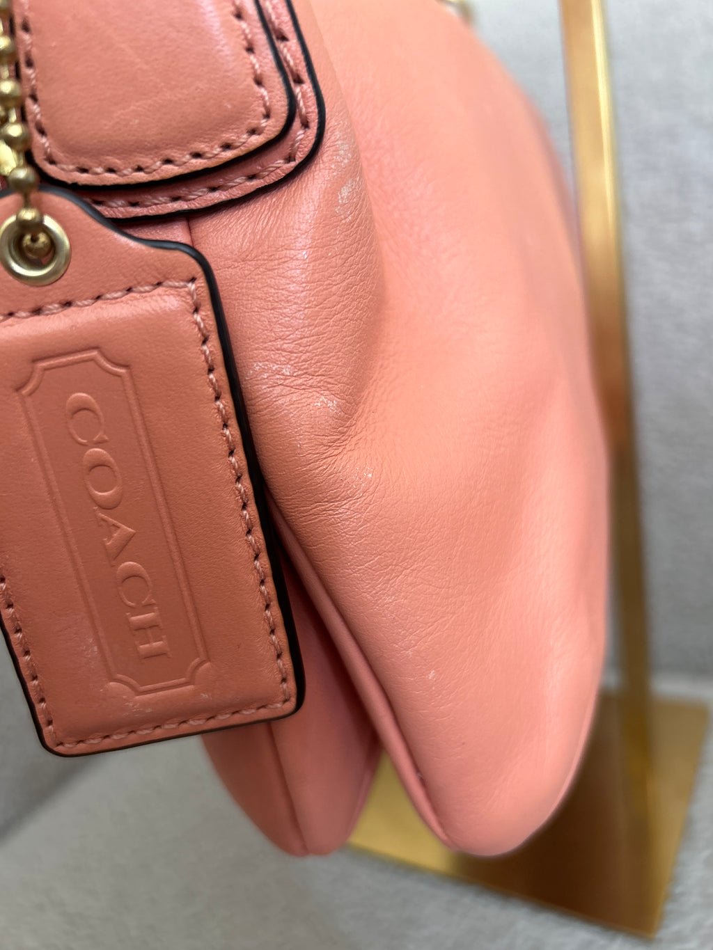 Vintage Coach leather shoulder bag