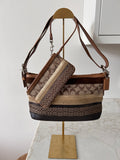Vintage Coach patchwork shoulder bag and wristlet
