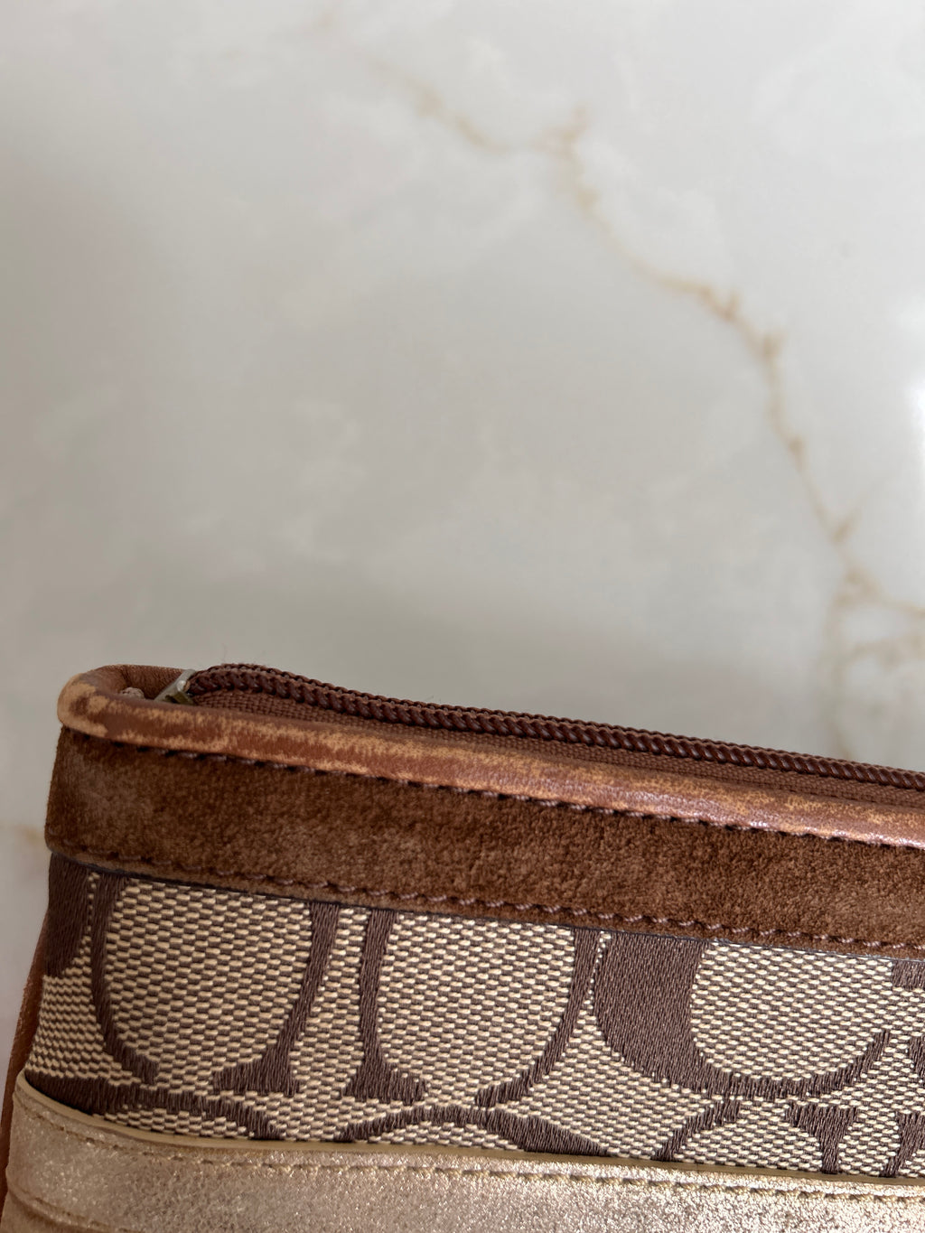 Vintage Coach patchwork shoulder bag and wristlet
