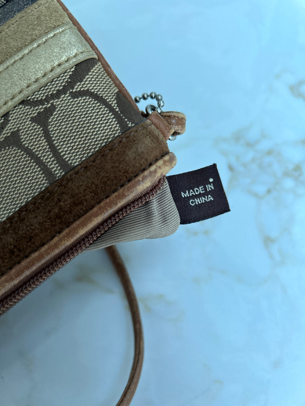 Vintage Coach patchwork shoulder bag and wristlet