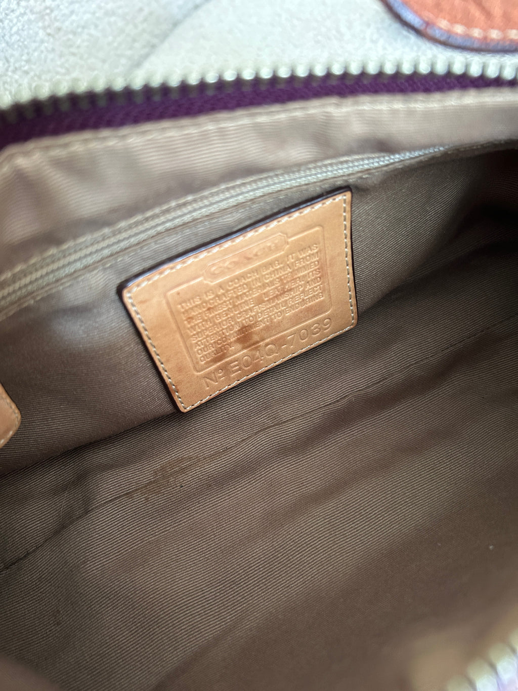 Vintage Coach pink suede baguette shoulder bag