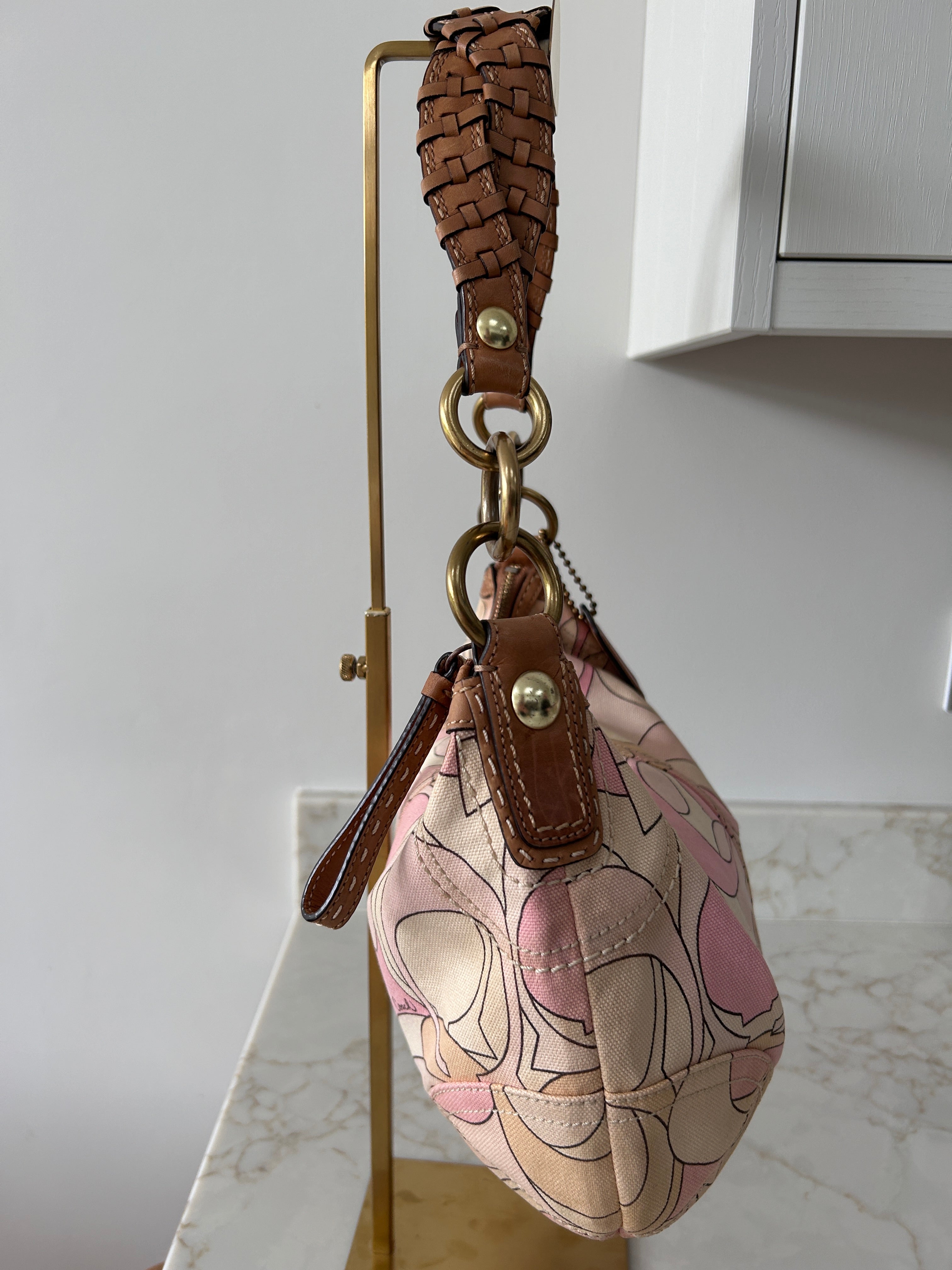 Vintage Coach pastel pink shoulder bag