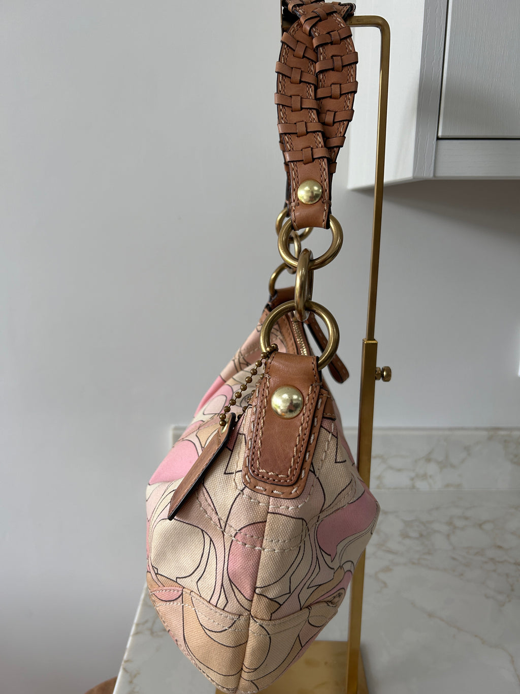Vintage Coach pastel pink shoulder bag
