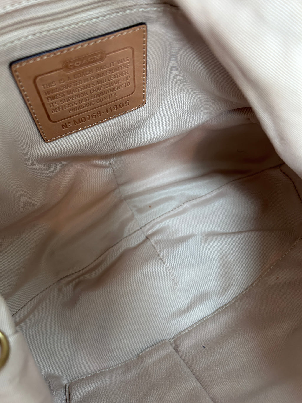 Vintage Coach pastel pink shoulder bag