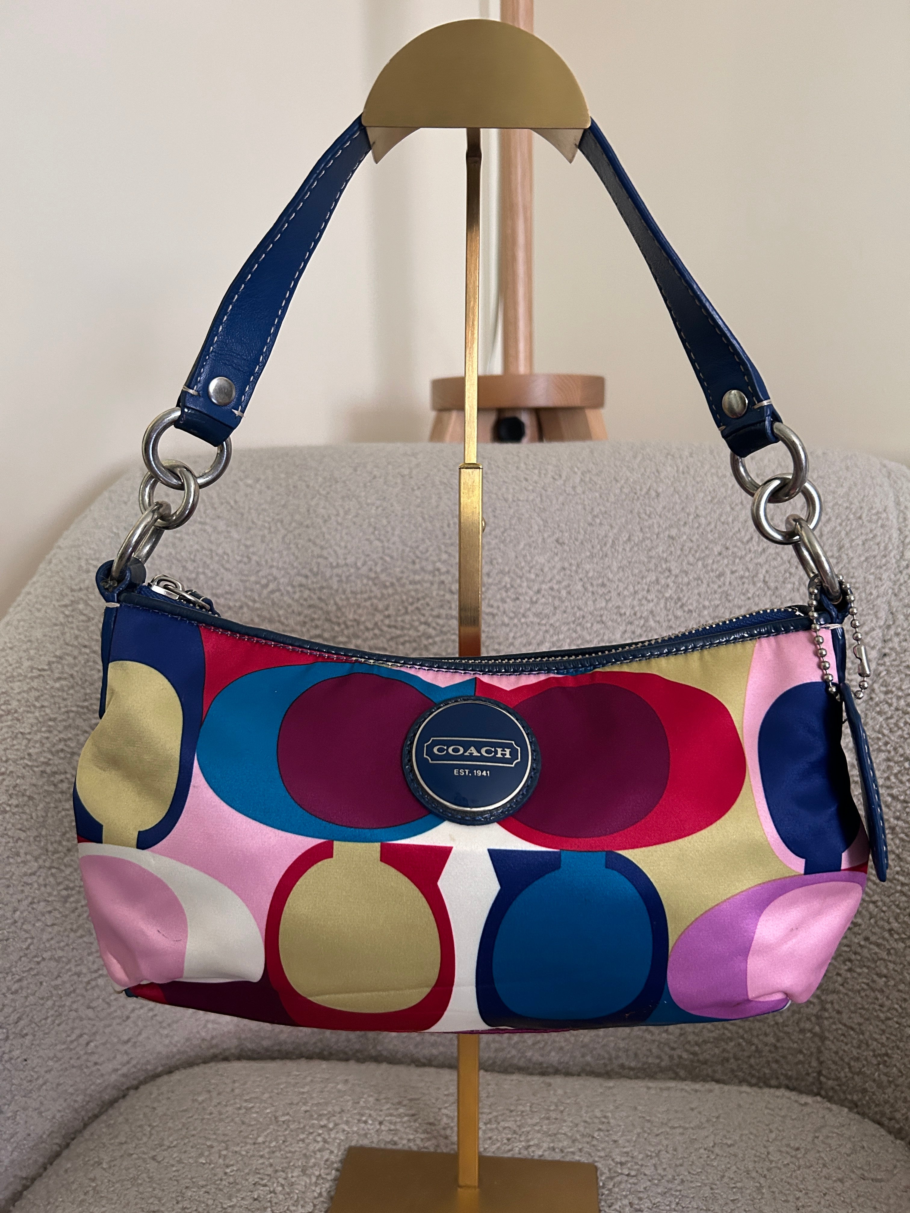 Vintage Coach multicolour mini shoulder bag