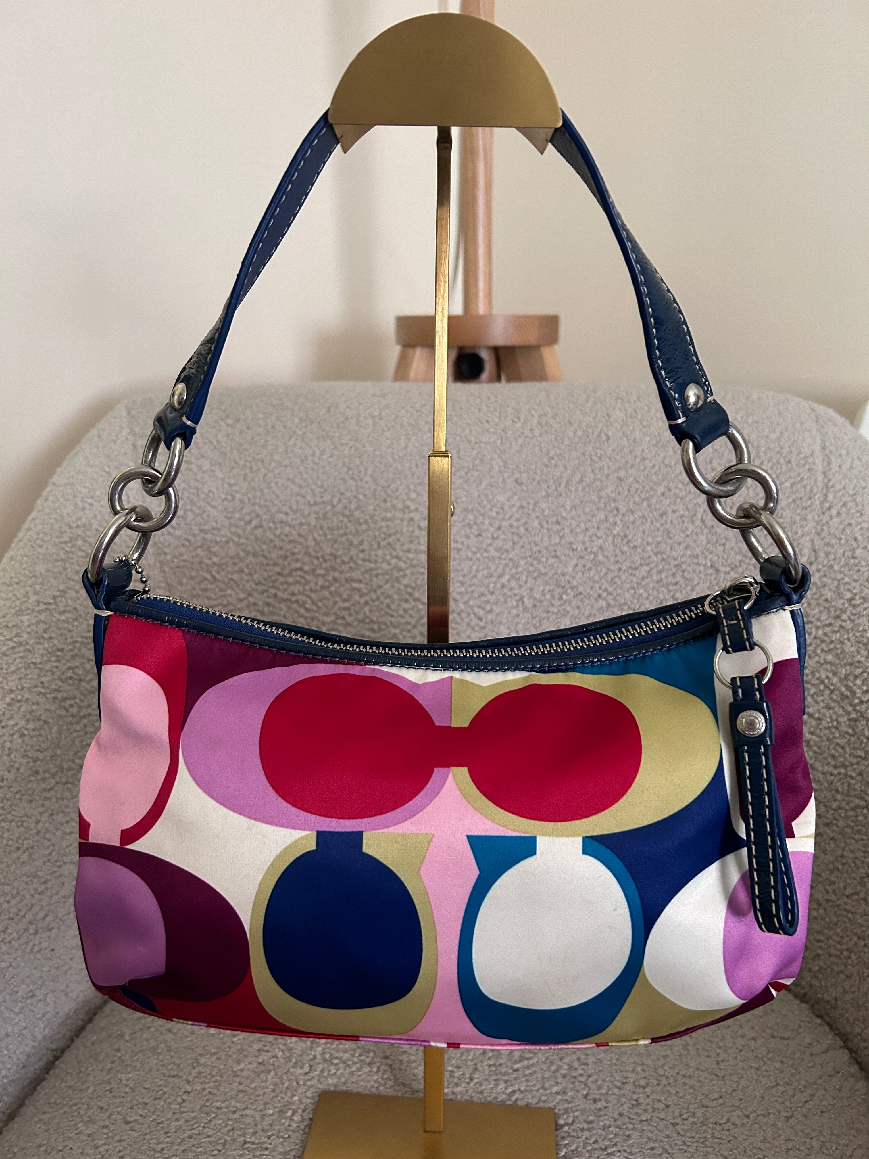 Vintage Coach multicolour mini shoulder bag