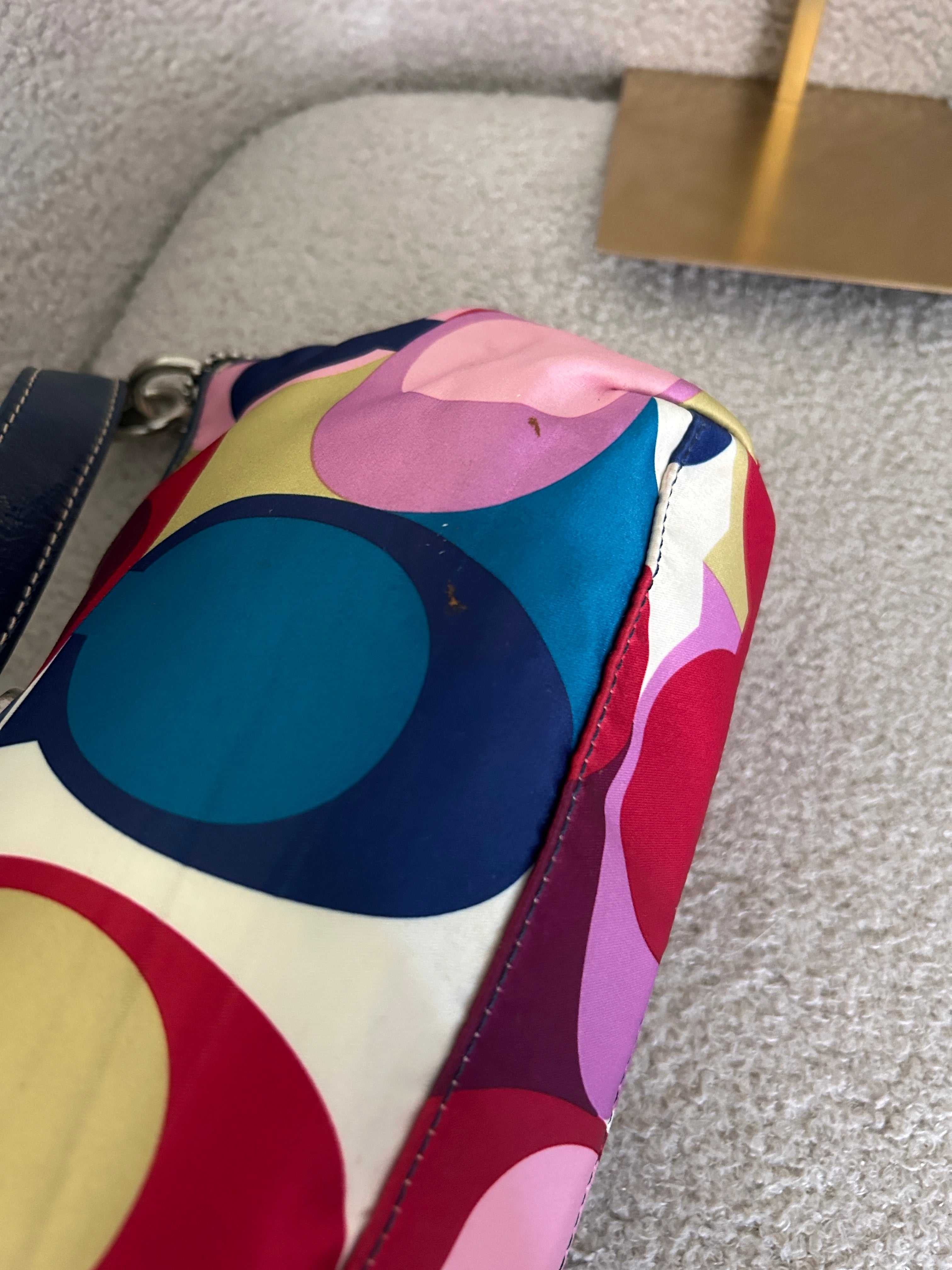 Vintage Coach multicolour mini shoulder bag