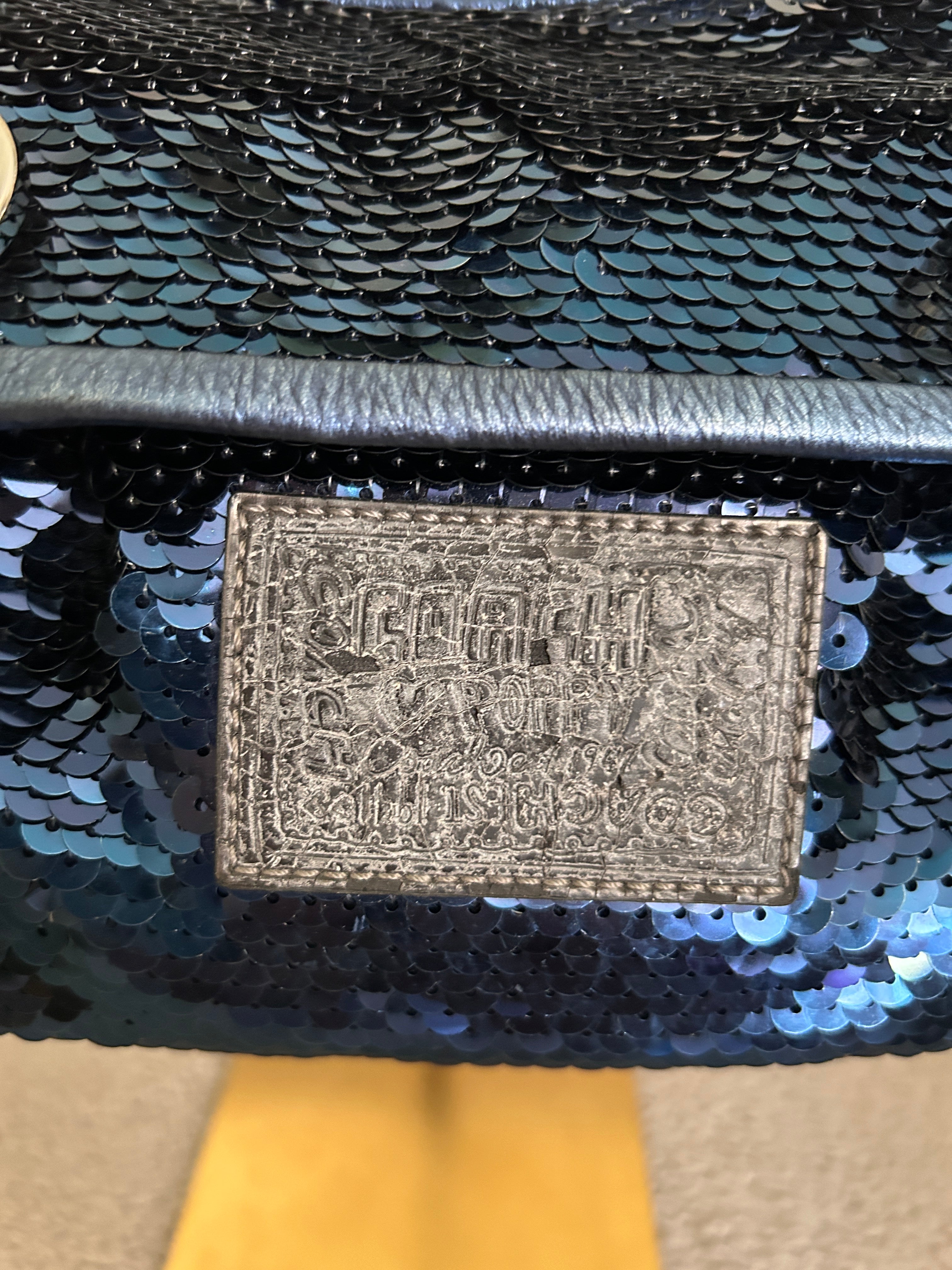 Vintage Coach Poppy sequin shoulder bag