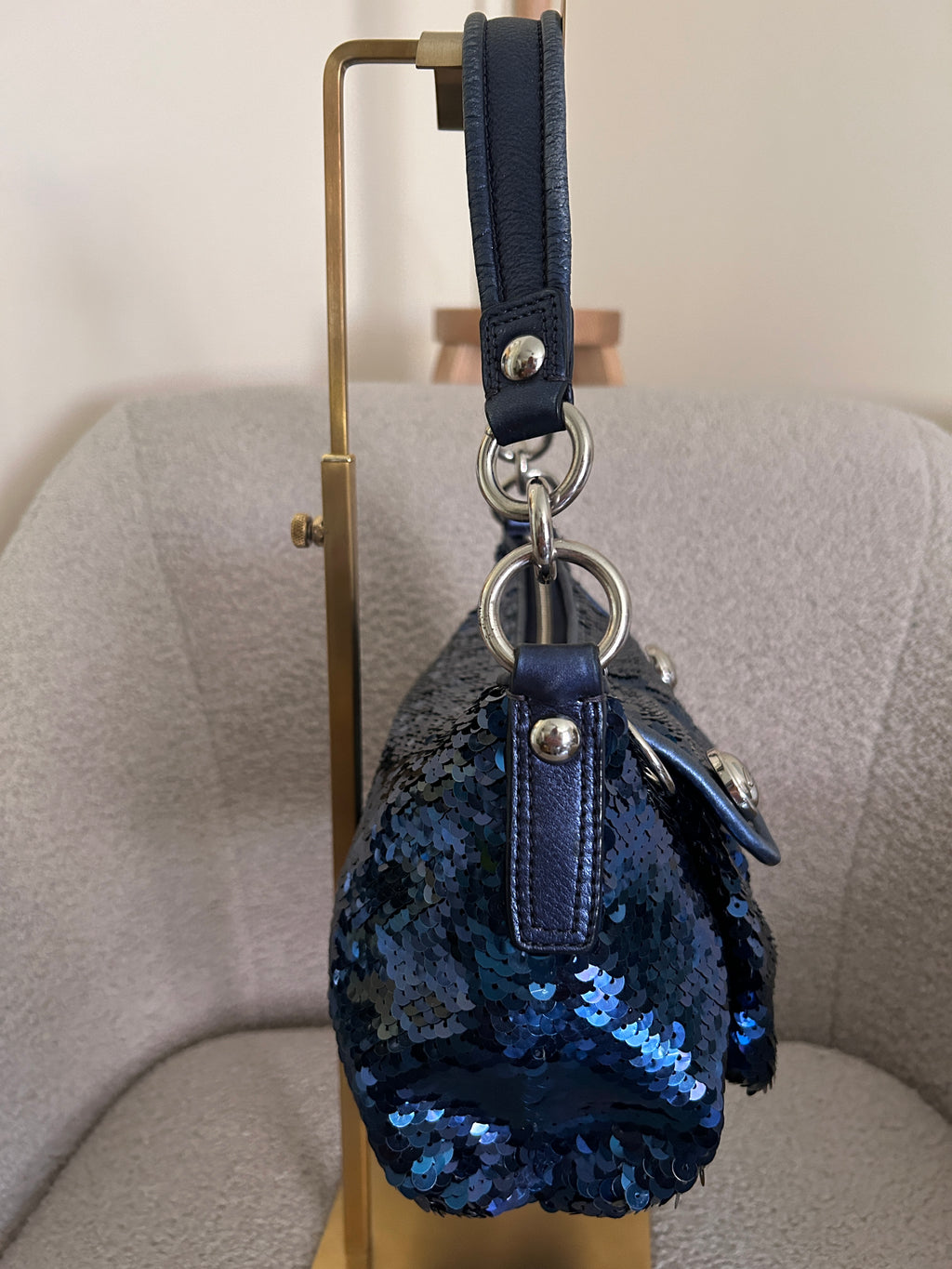 Vintage Coach Poppy sequin shoulder bag