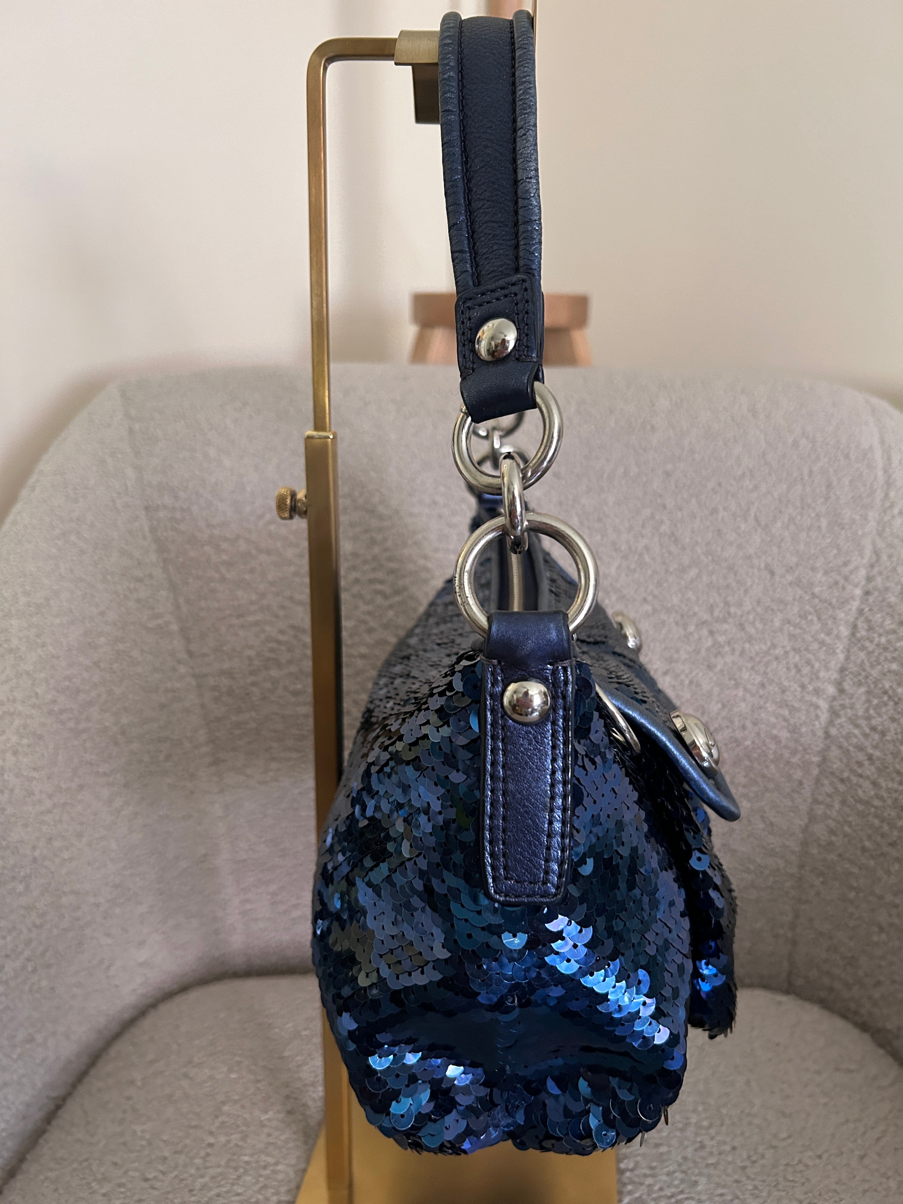 Vintage Coach Poppy sequin shoulder bag
