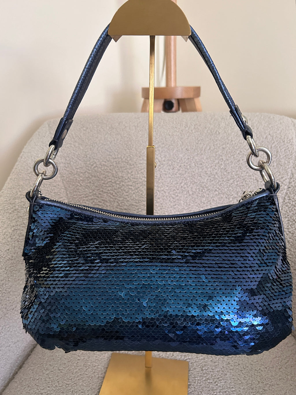 Vintage Coach Poppy sequin shoulder bag