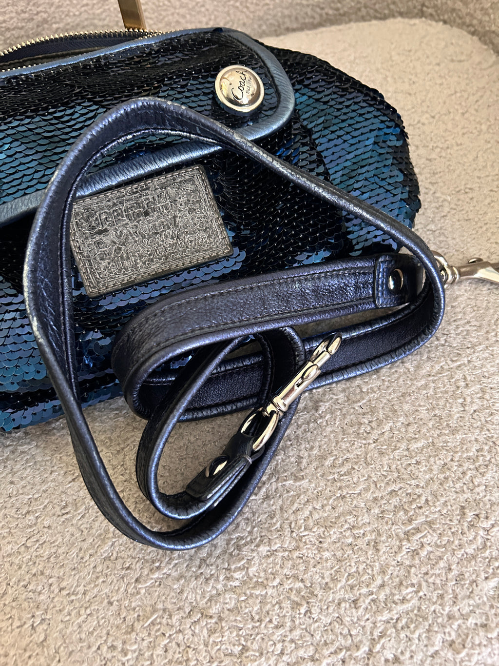 Vintage Coach Poppy sequin shoulder bag