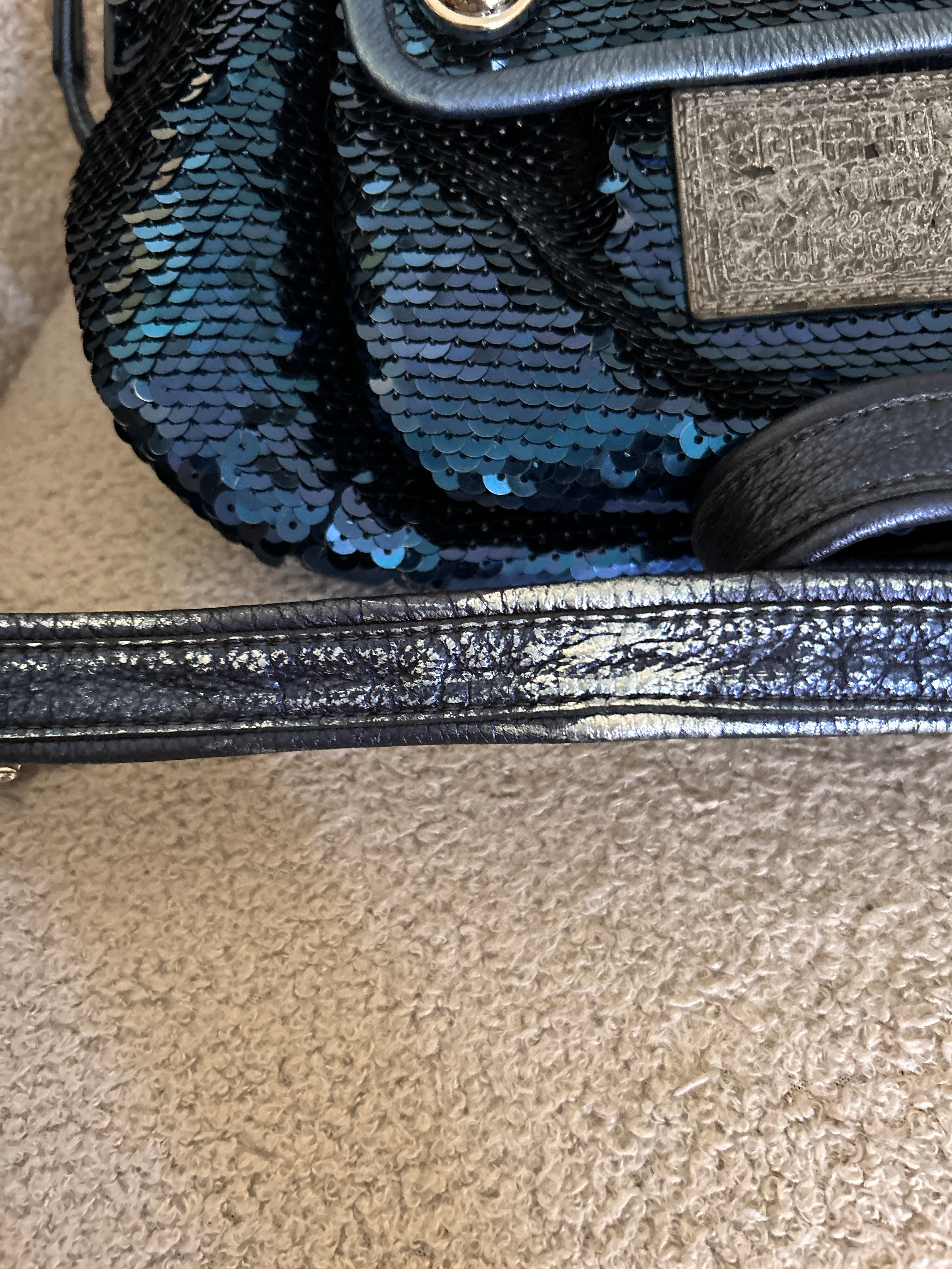 Vintage Coach Poppy sequin shoulder bag