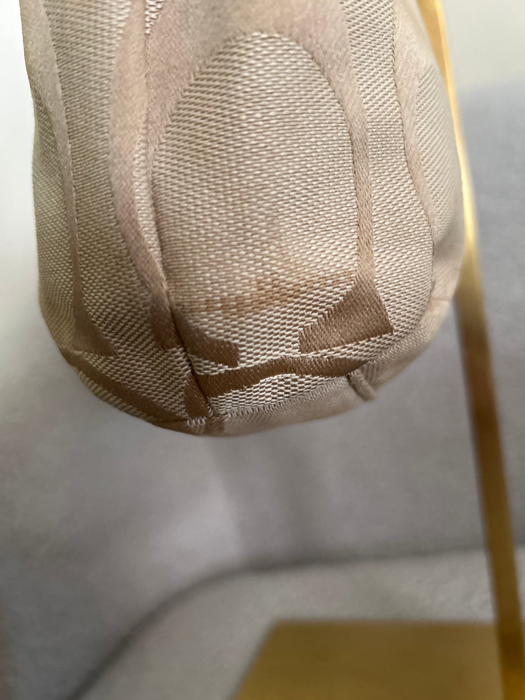Vintage Coach signature monogram white stripe shoulder bag