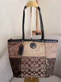 Vintage Coach patchwork mini tote shoulder bag