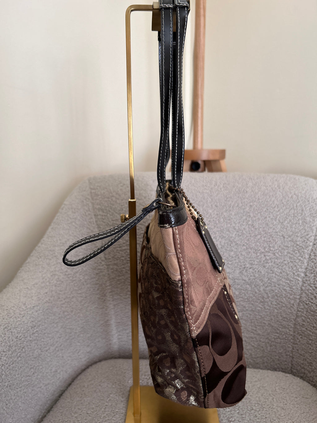 Vintage Coach patchwork mini tote shoulder bag