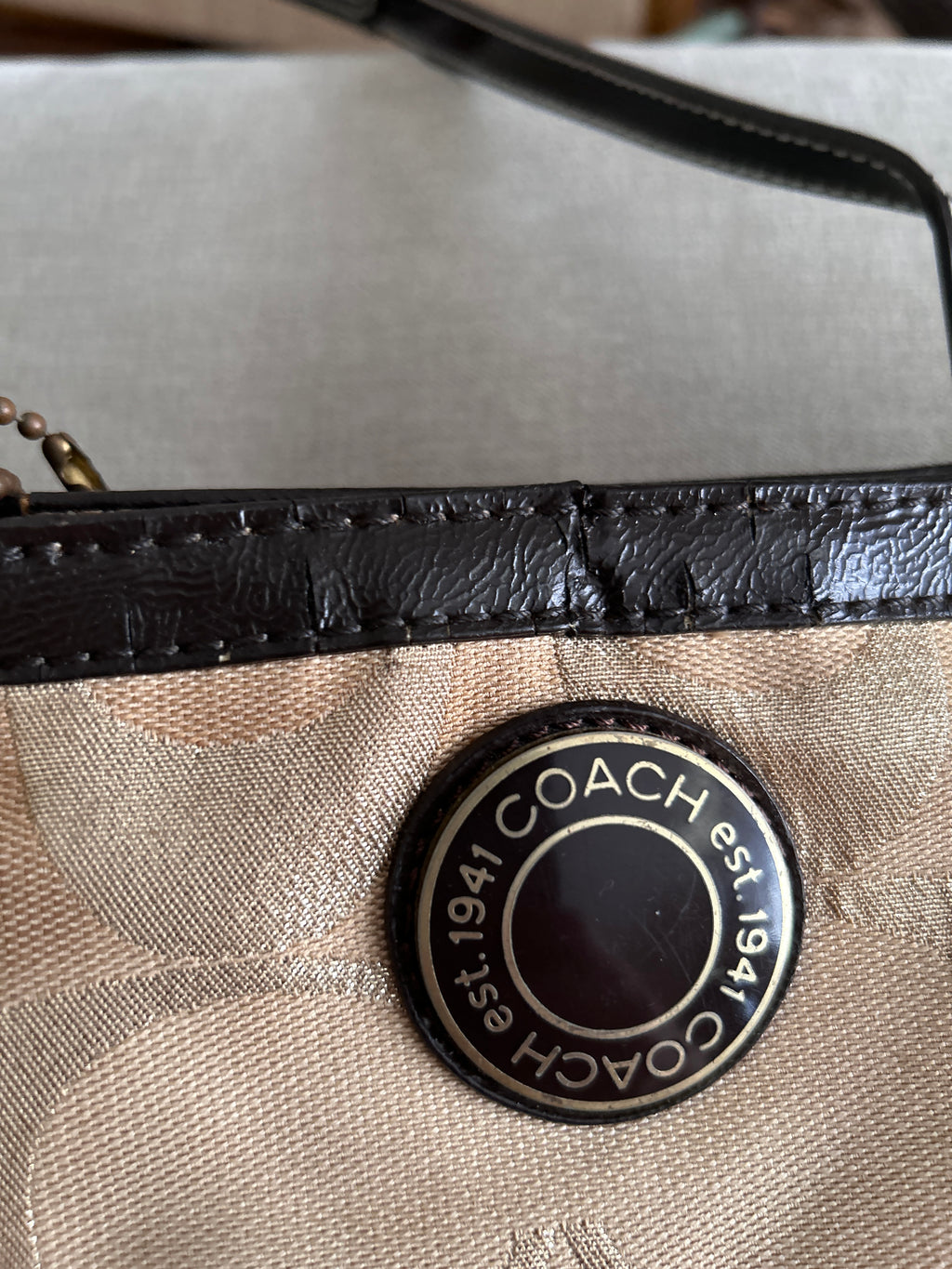 Vintage Coach patchwork mini tote shoulder bag