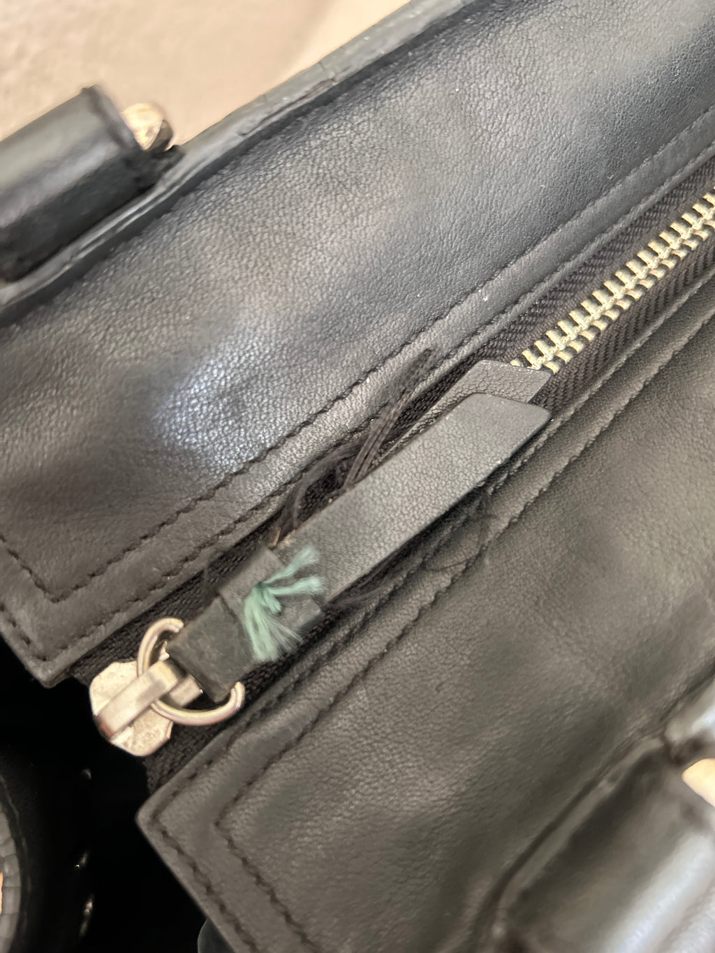 Vintage Coach black leather clip Hampton shoulder bag