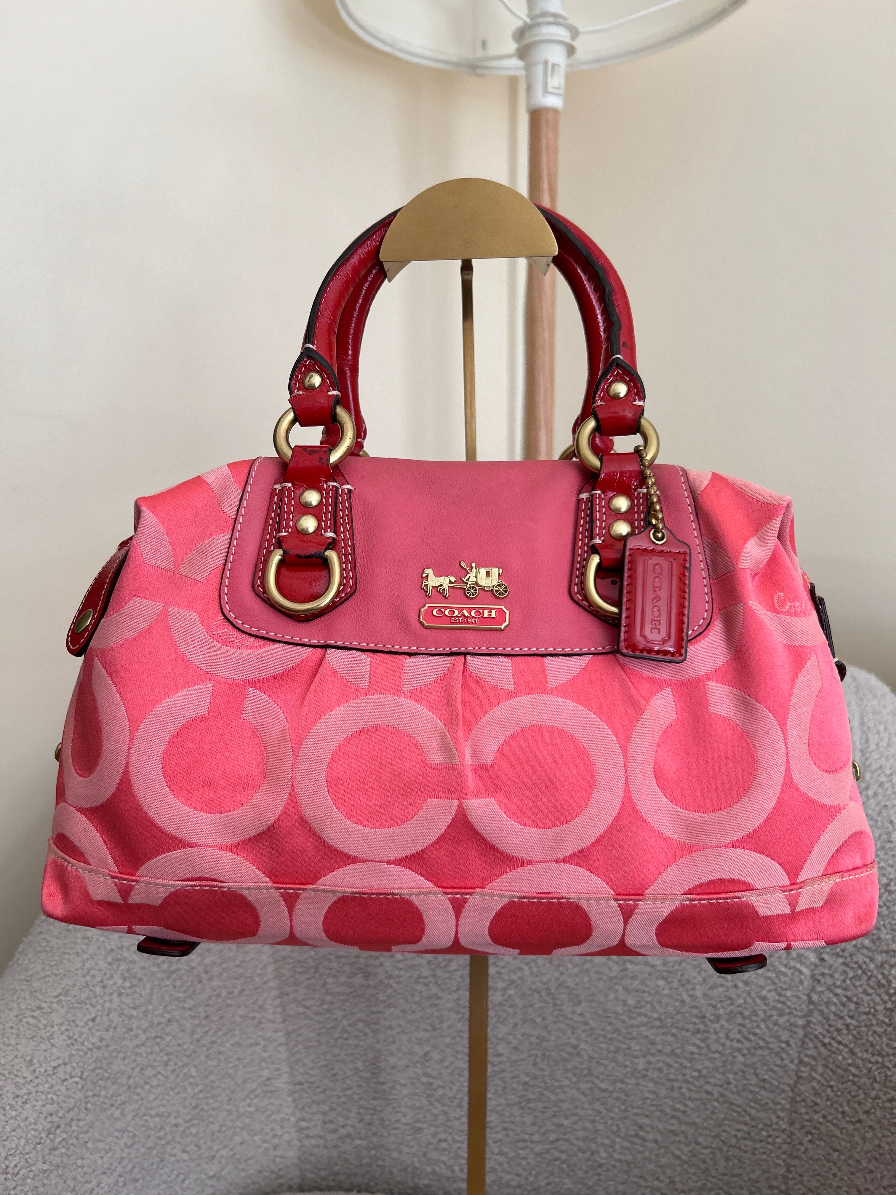 Vintage Coach pink handbag