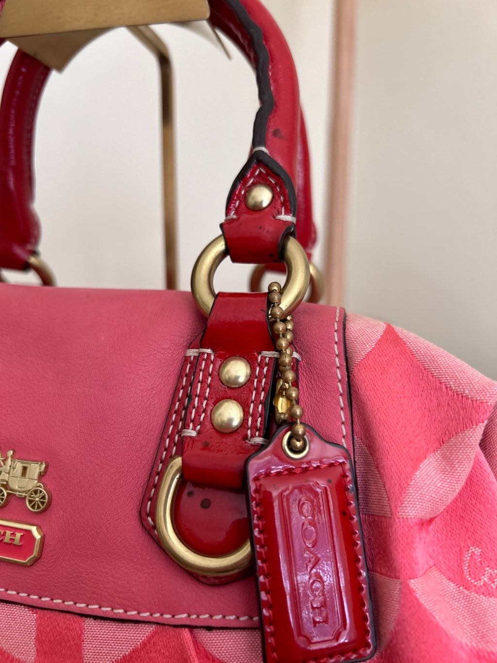 Vintage Coach pink handbag