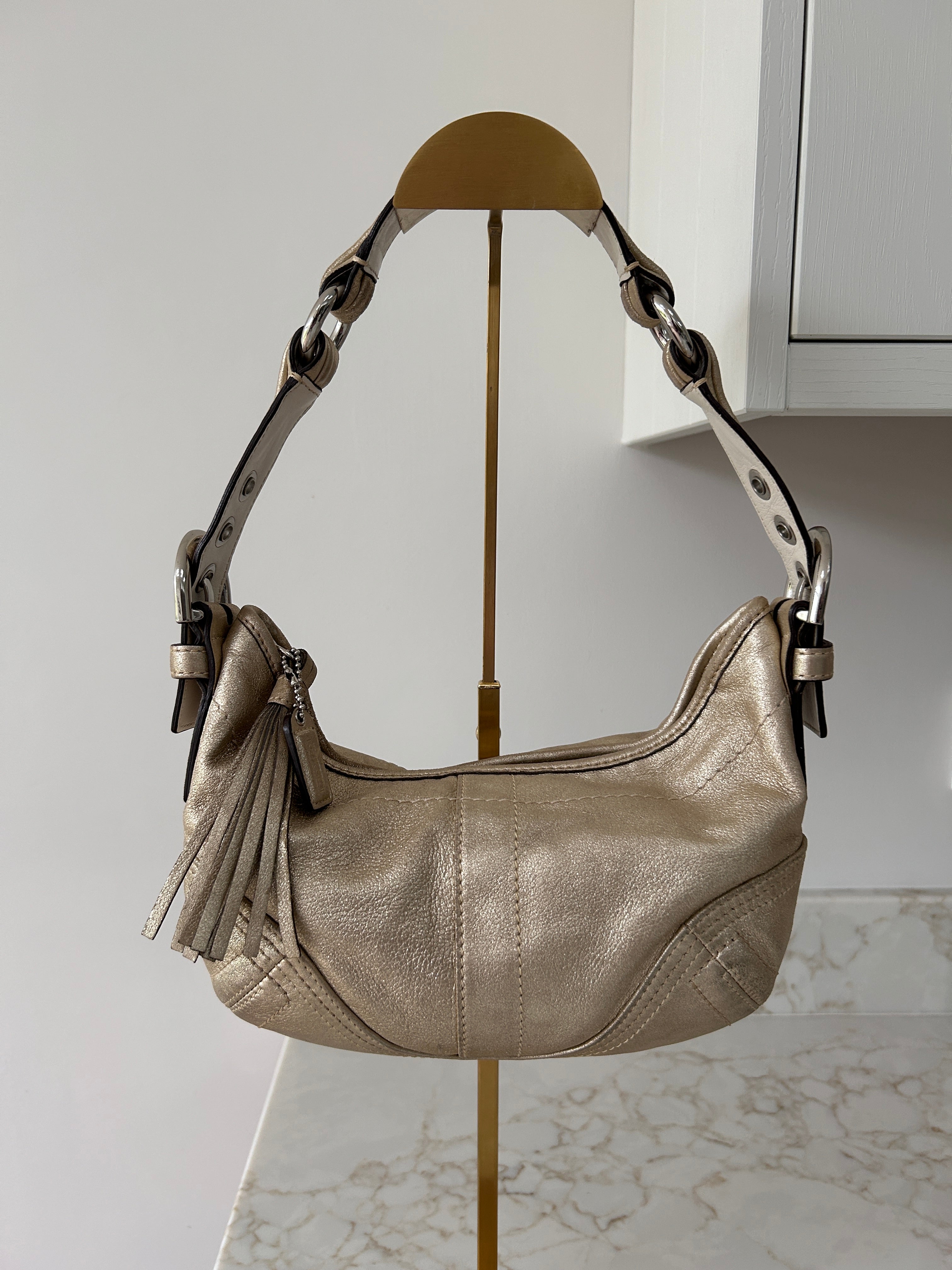 Vintage Coach gold Soho hobo shoulder bag