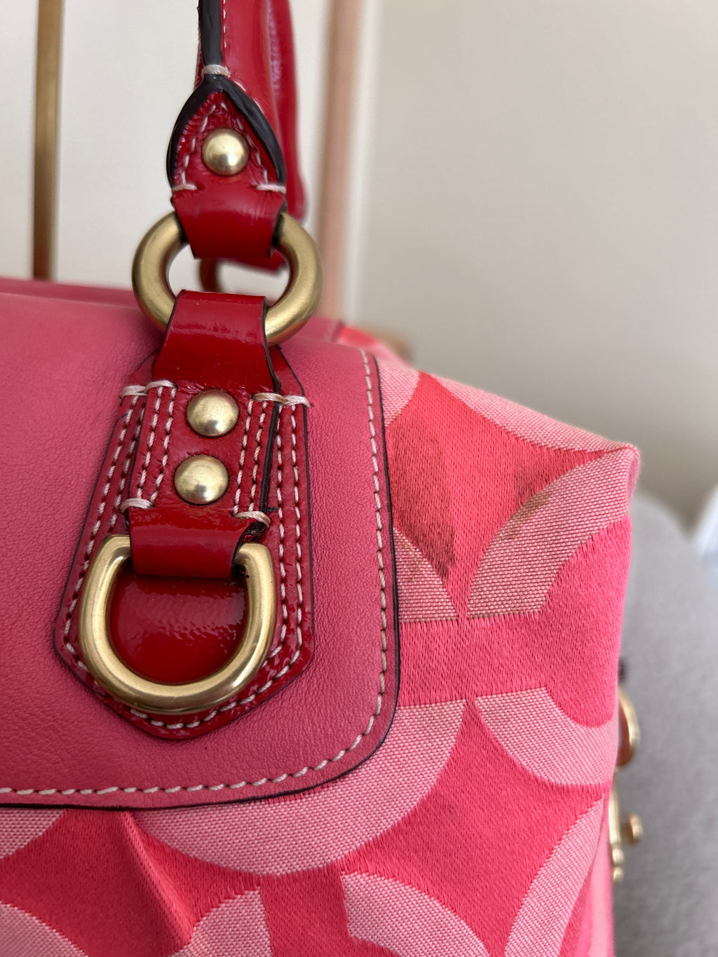Vintage Coach pink handbag