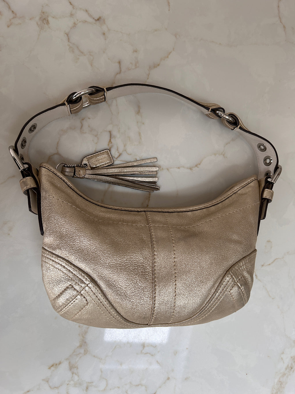 Vintage Coach gold Soho hobo shoulder bag