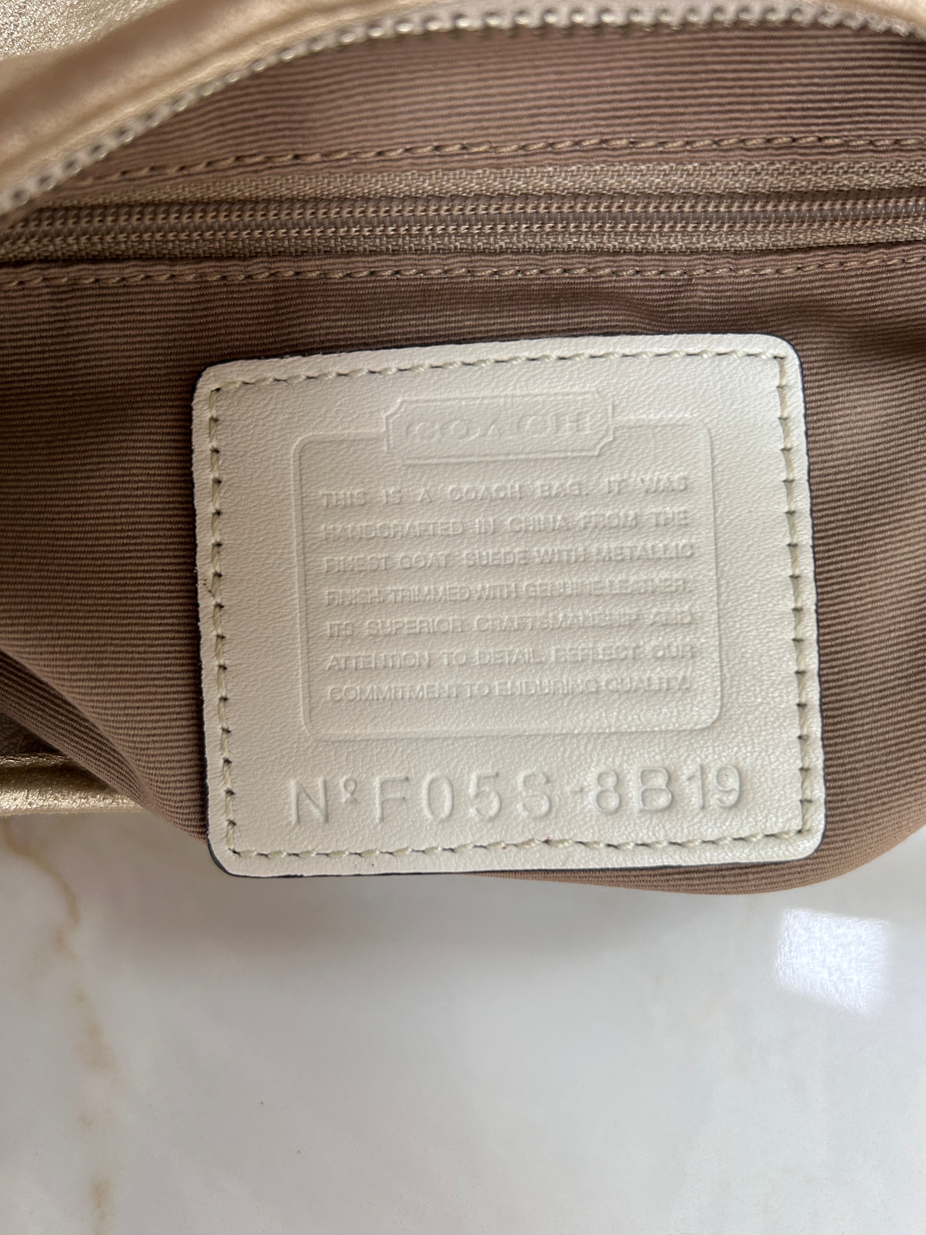 Vintage Coach gold Soho hobo shoulder bag