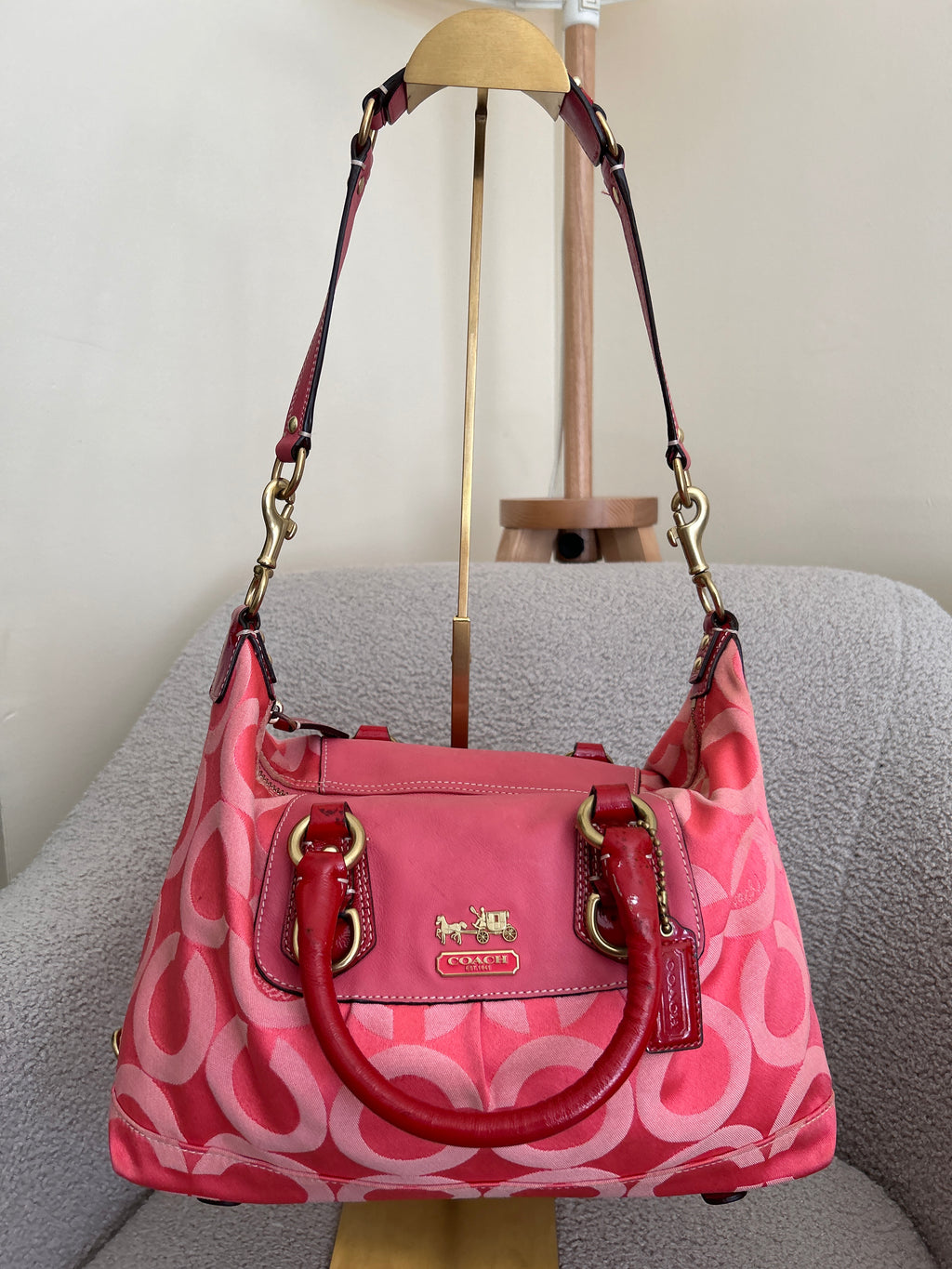 Vintage Coach pink handbag