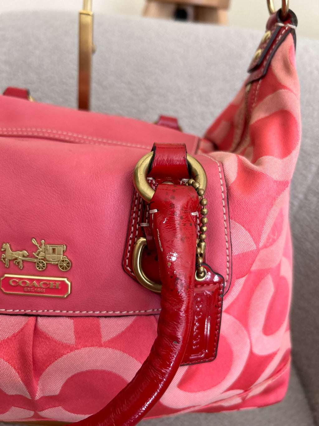 Vintage Coach pink handbag