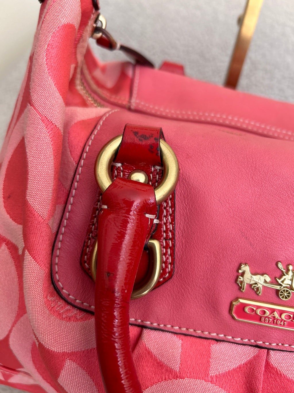 Vintage Coach pink handbag