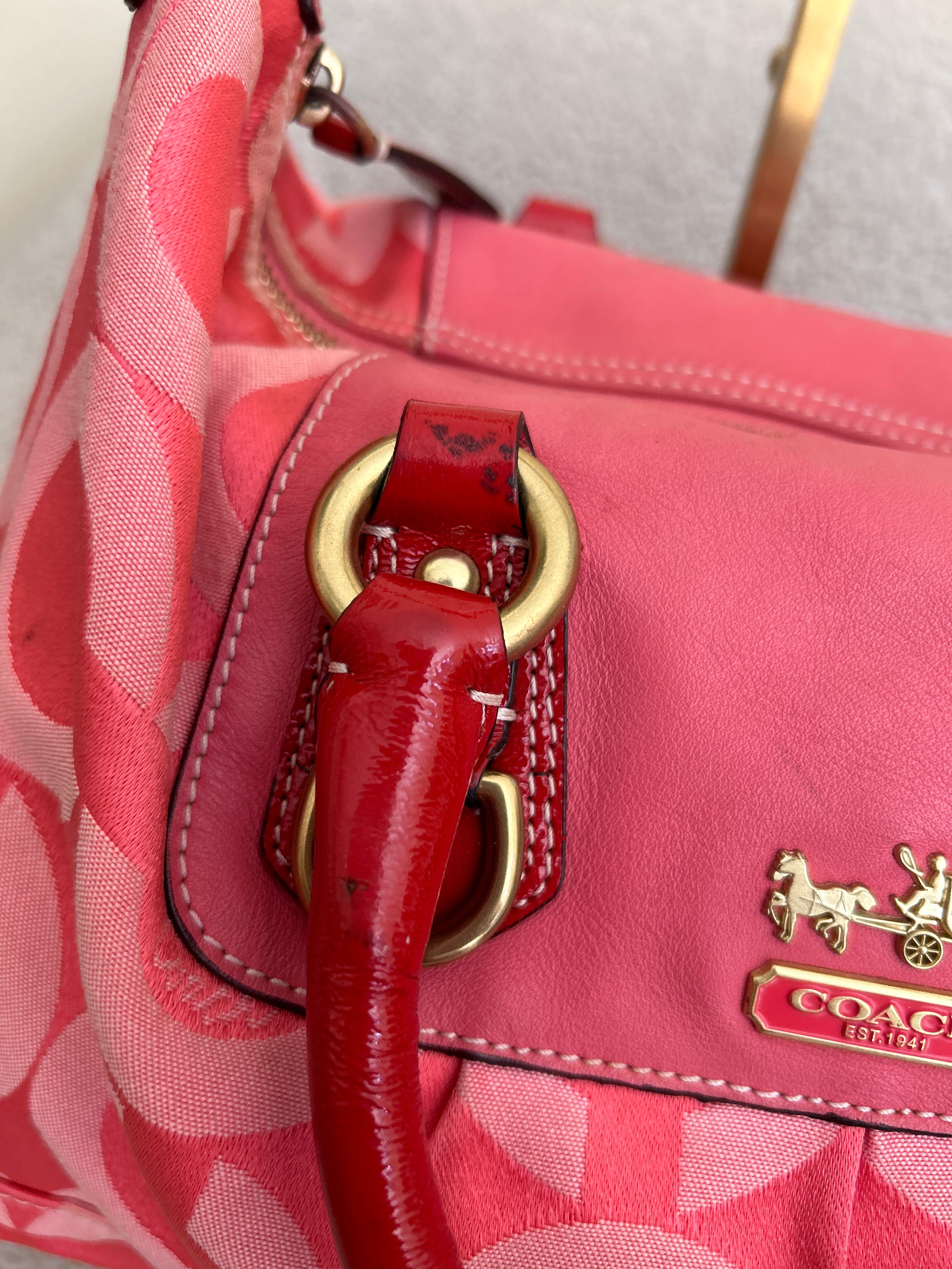 Vintage Coach pink handbag