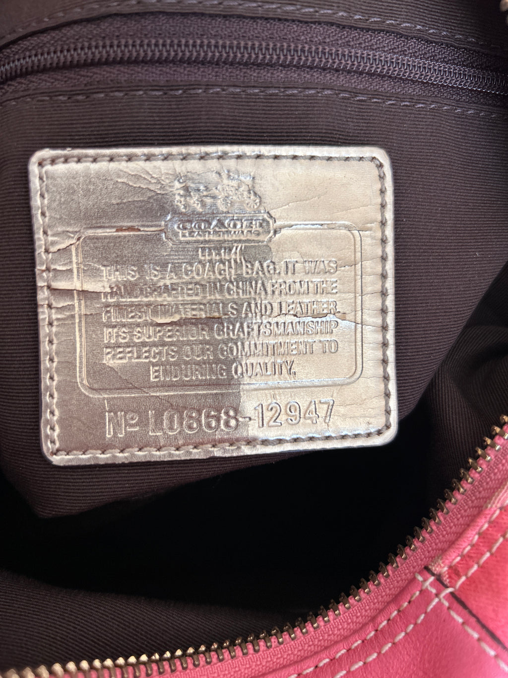 Vintage Coach pink handbag