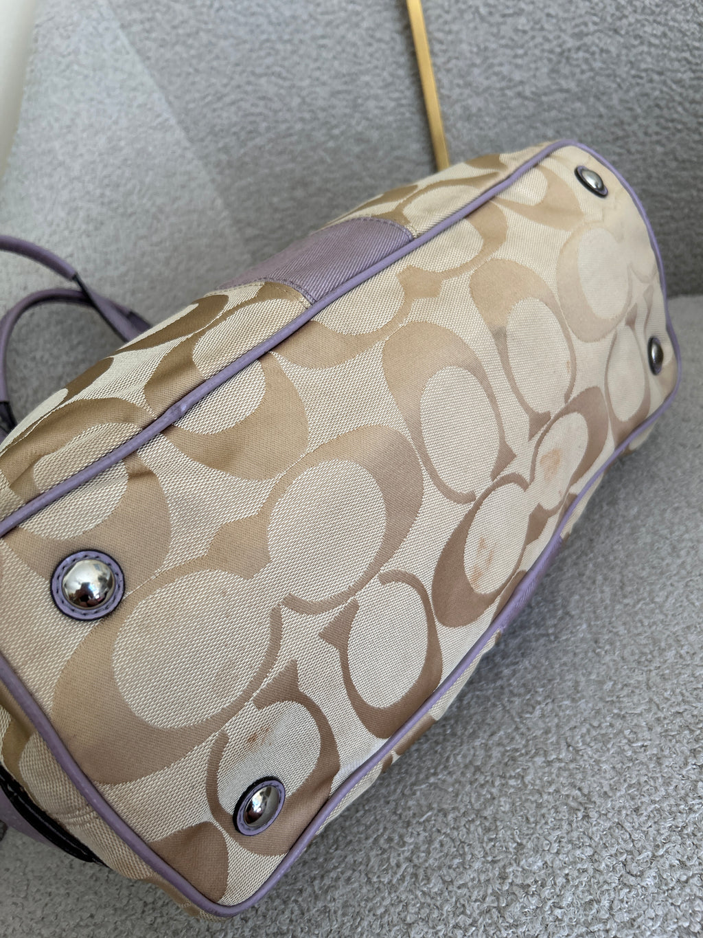 Vintage Coach lilac kisslock shoulder bag