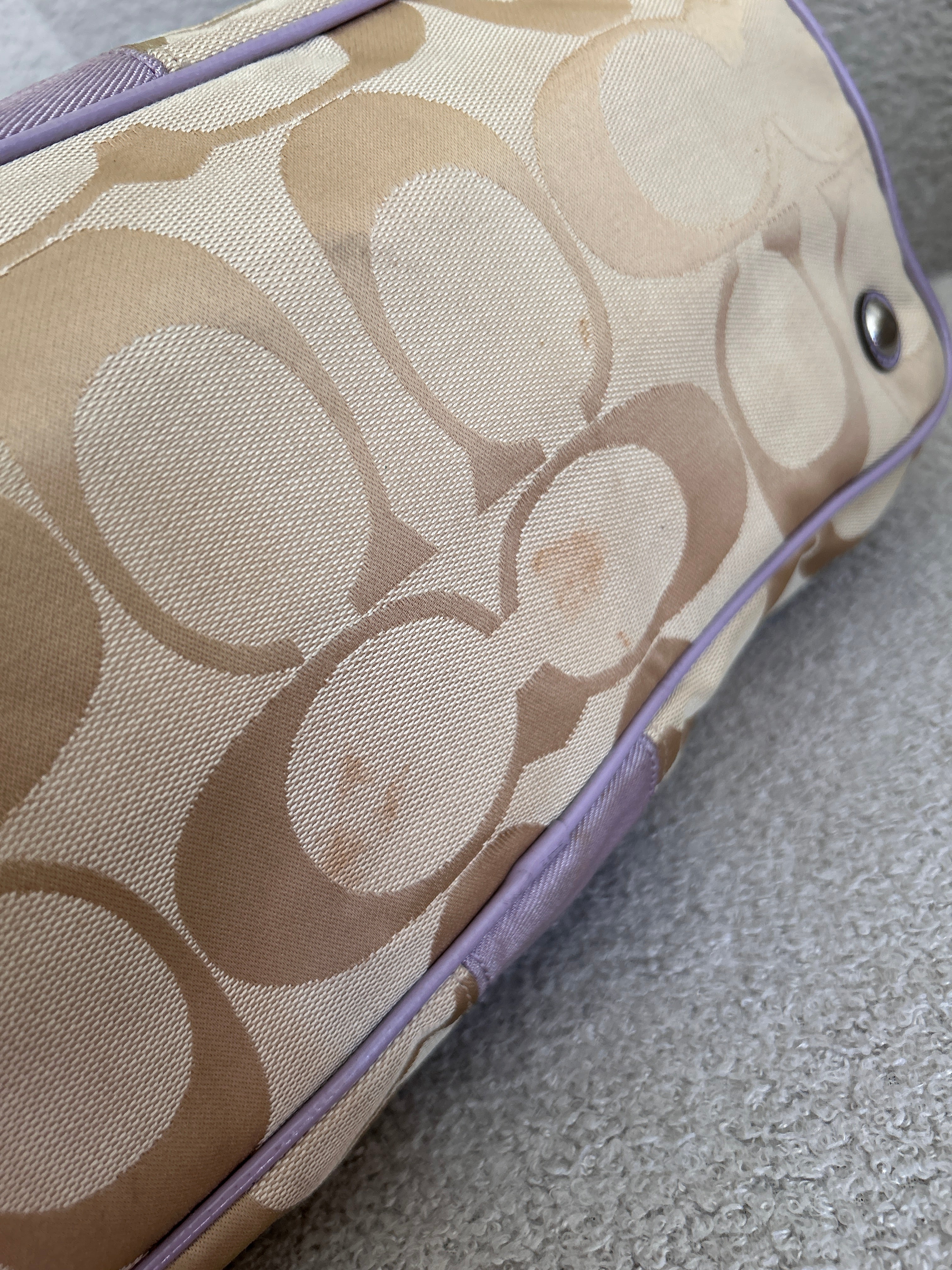 Vintage Coach lilac kisslock shoulder bag