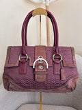 Vintage Coach suede Soho shoulder bag