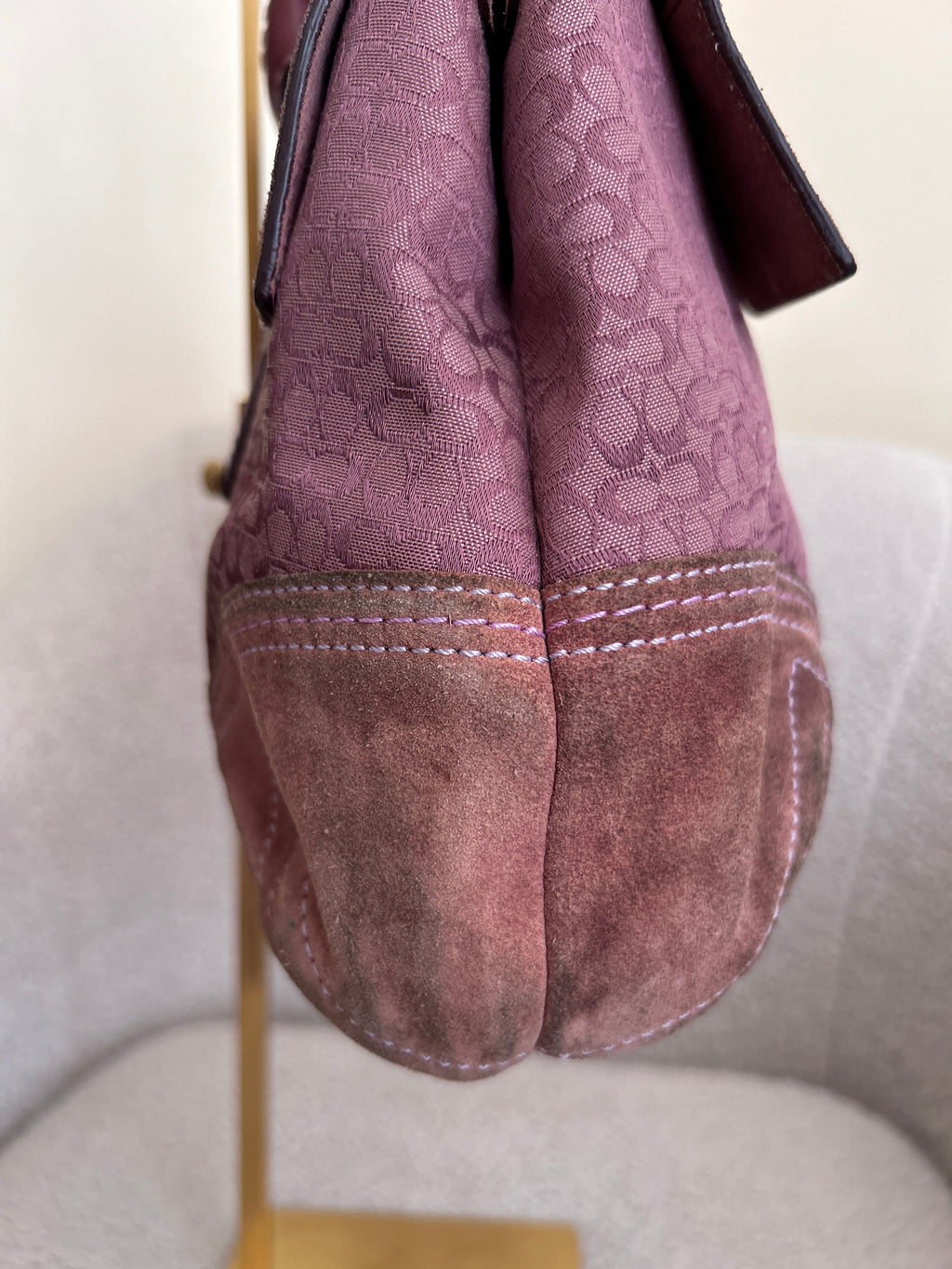 Vintage Coach suede Soho shoulder bag