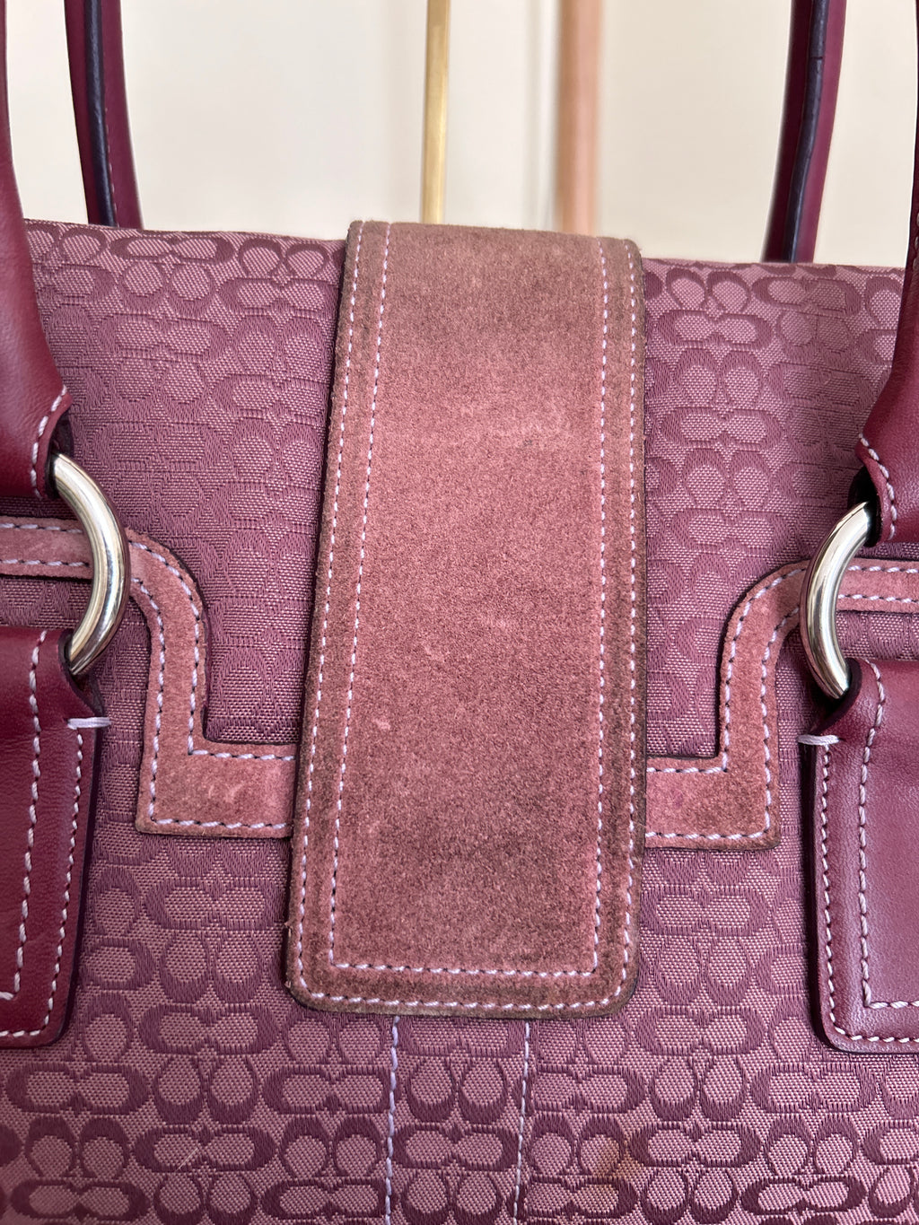 Vintage Coach suede Soho shoulder bag