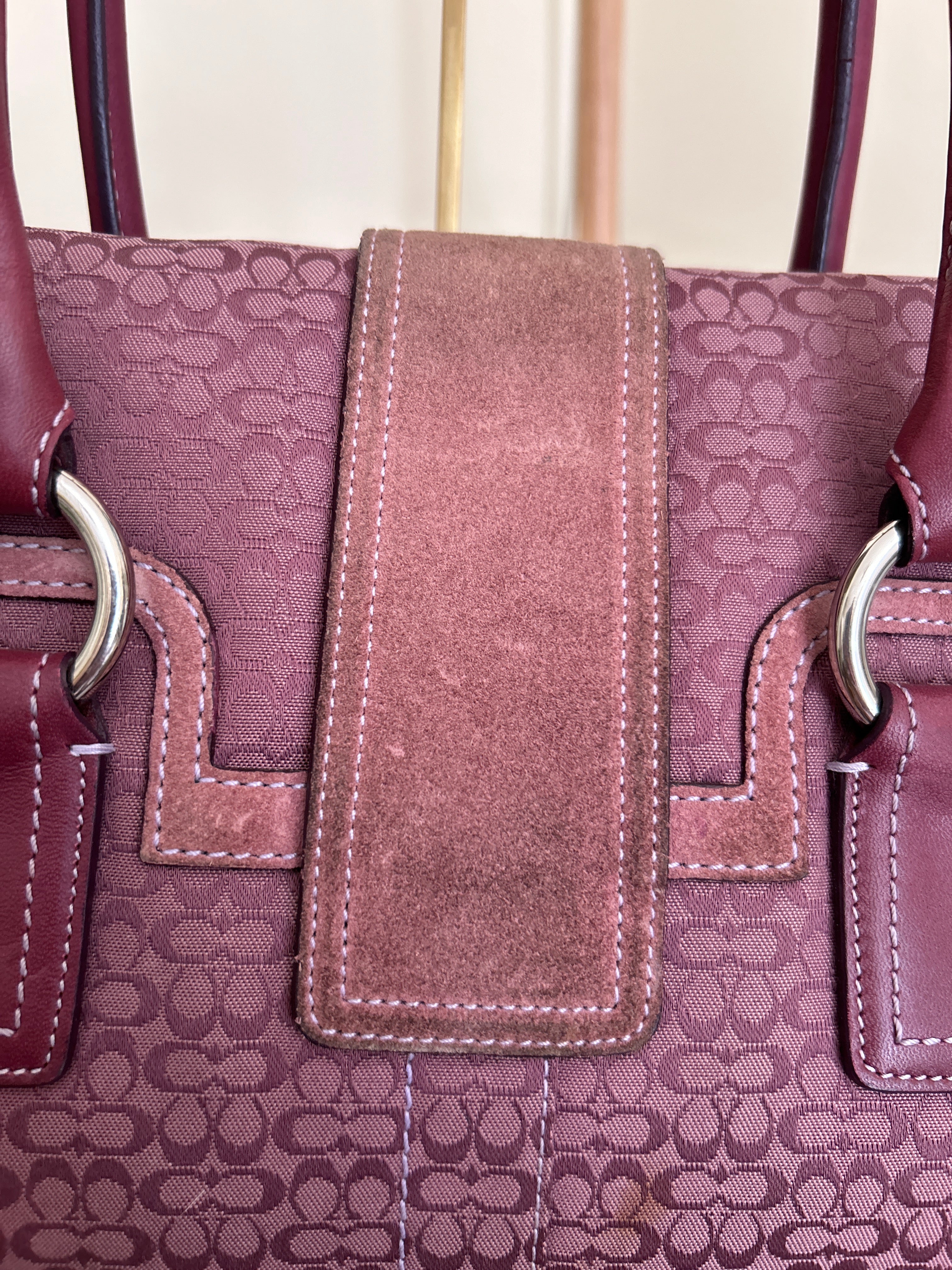 Vintage Coach suede Soho shoulder bag