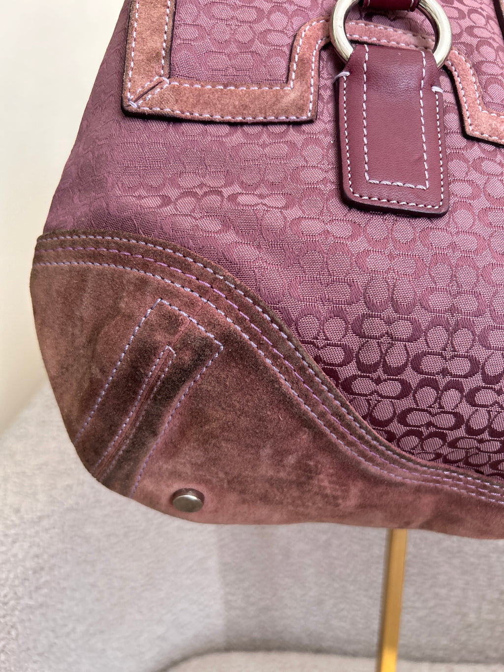 Vintage Coach suede Soho shoulder bag