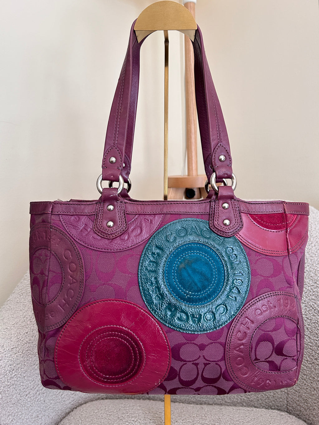 Vintage Coach tote shoulder bag