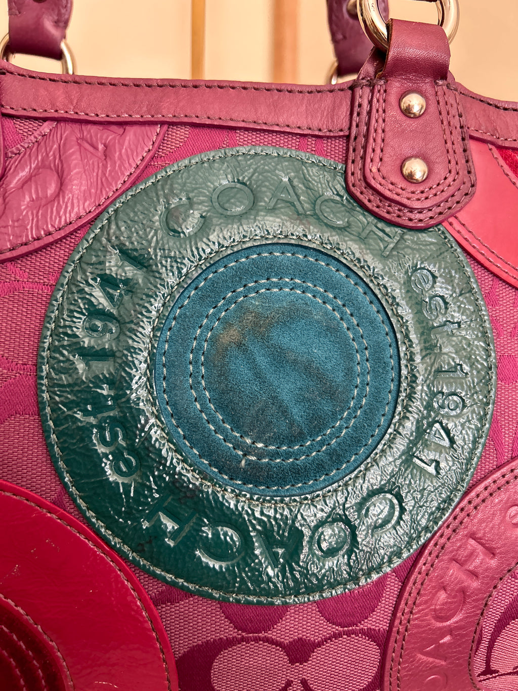 Vintage Coach tote shoulder bag