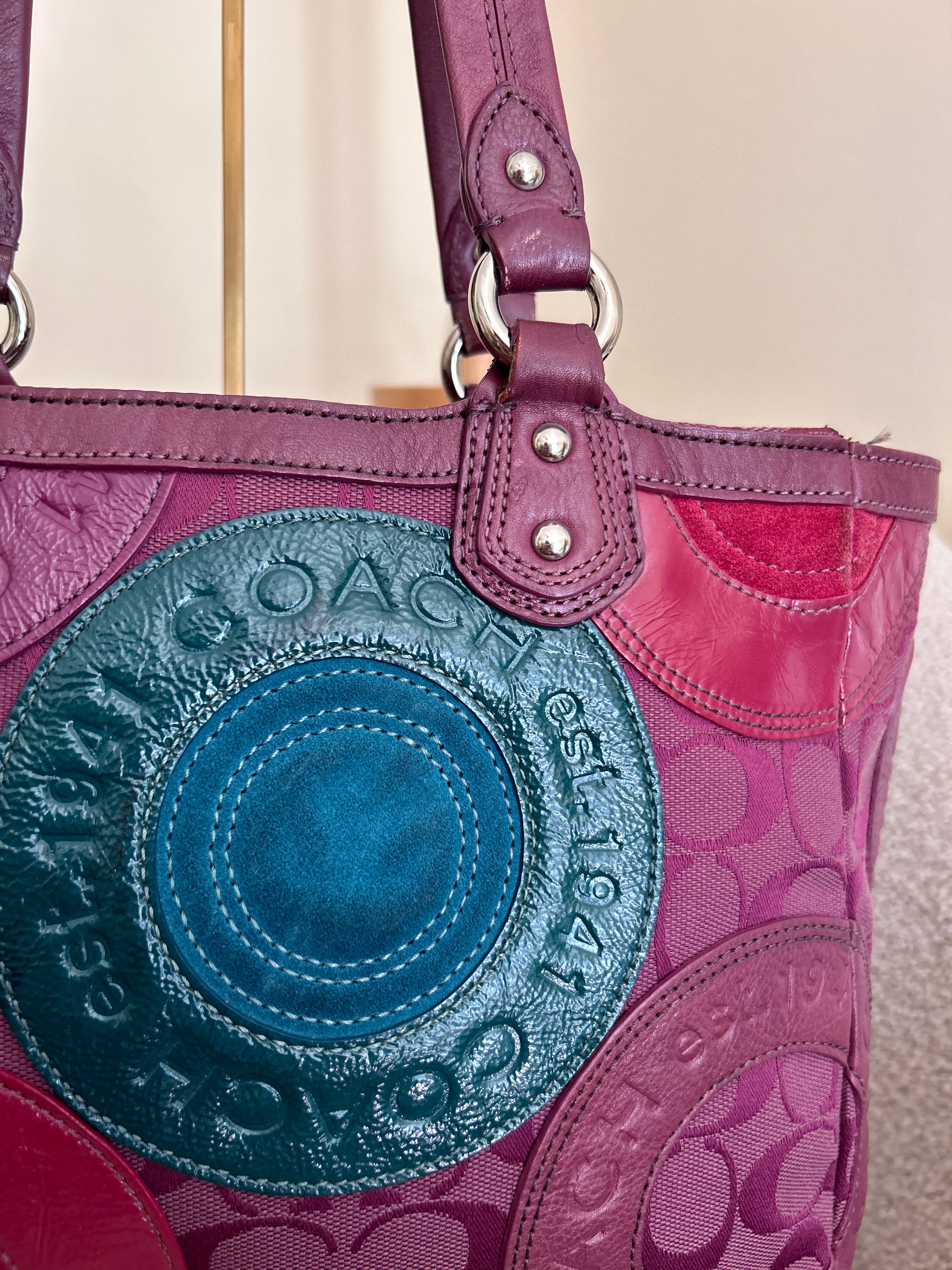 Vintage Coach tote shoulder bag