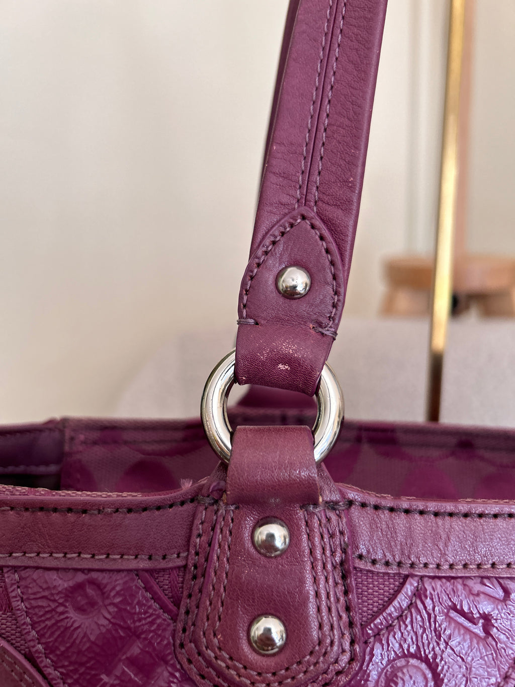Vintage Coach tote shoulder bag