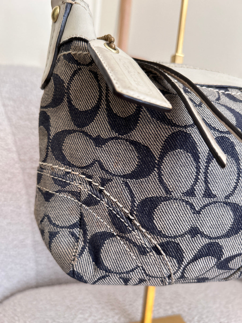 Vintage Coach denim shoulder bag