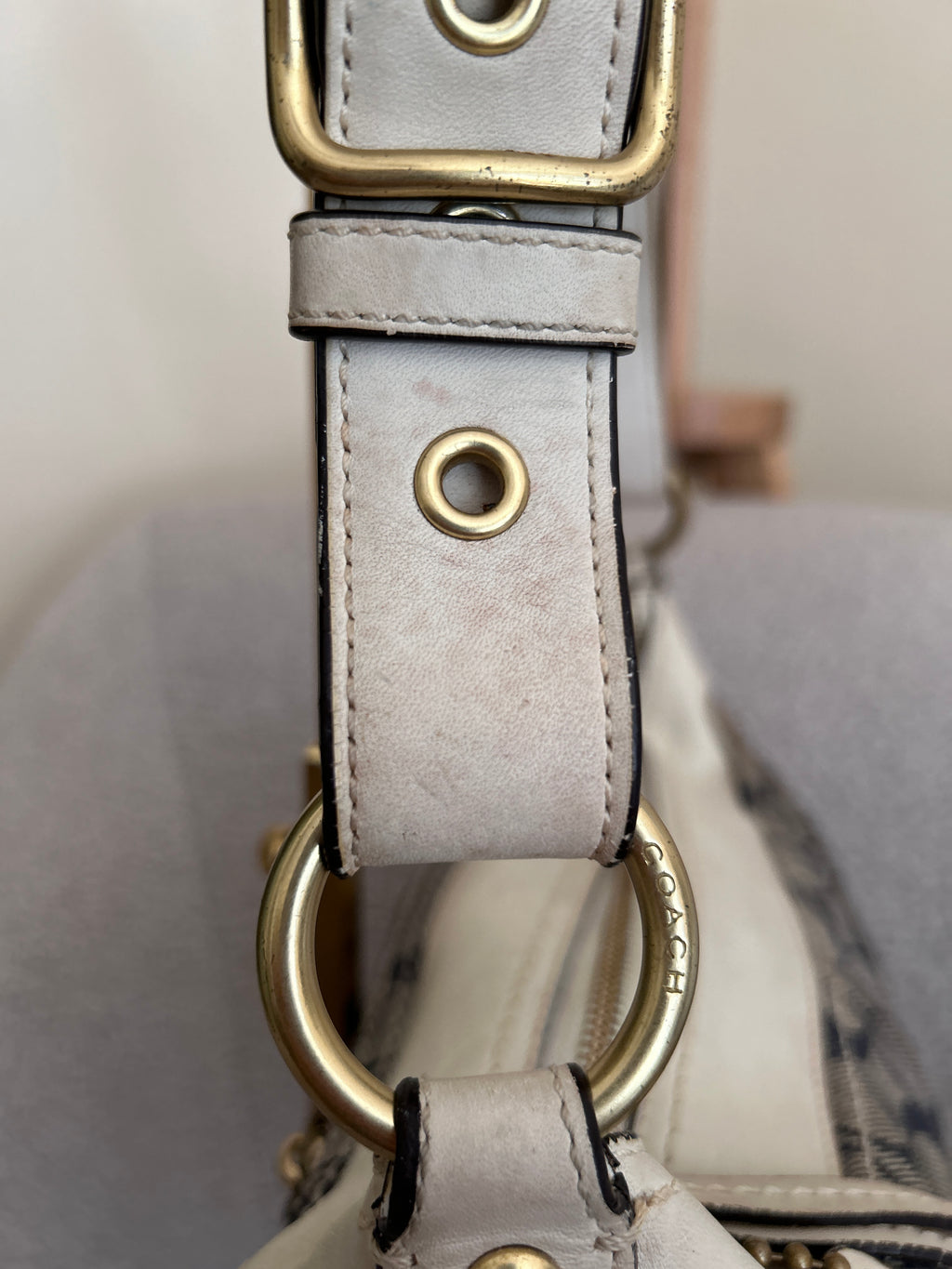Vintage Coach denim shoulder bag
