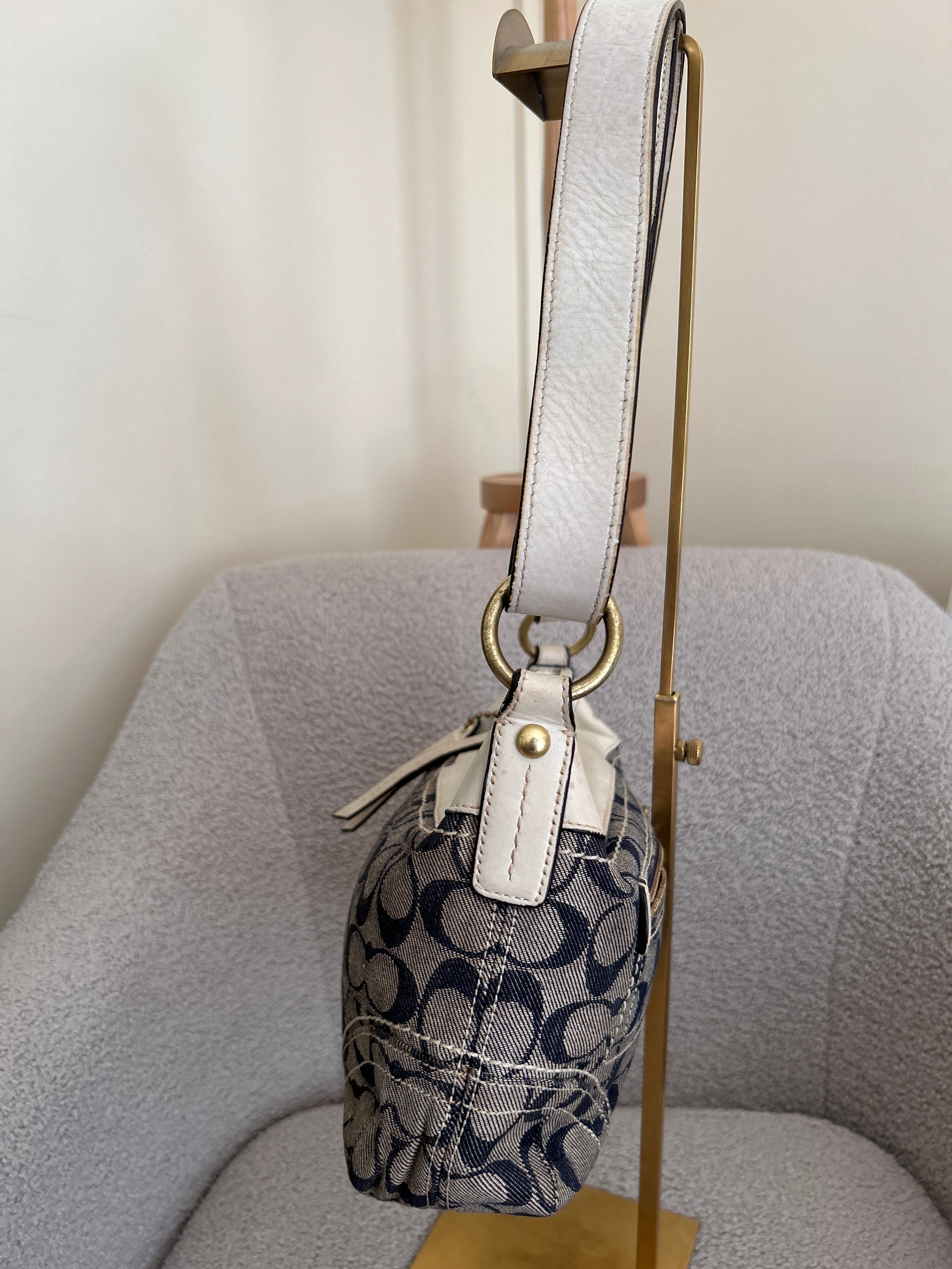 Vintage Coach denim shoulder bag