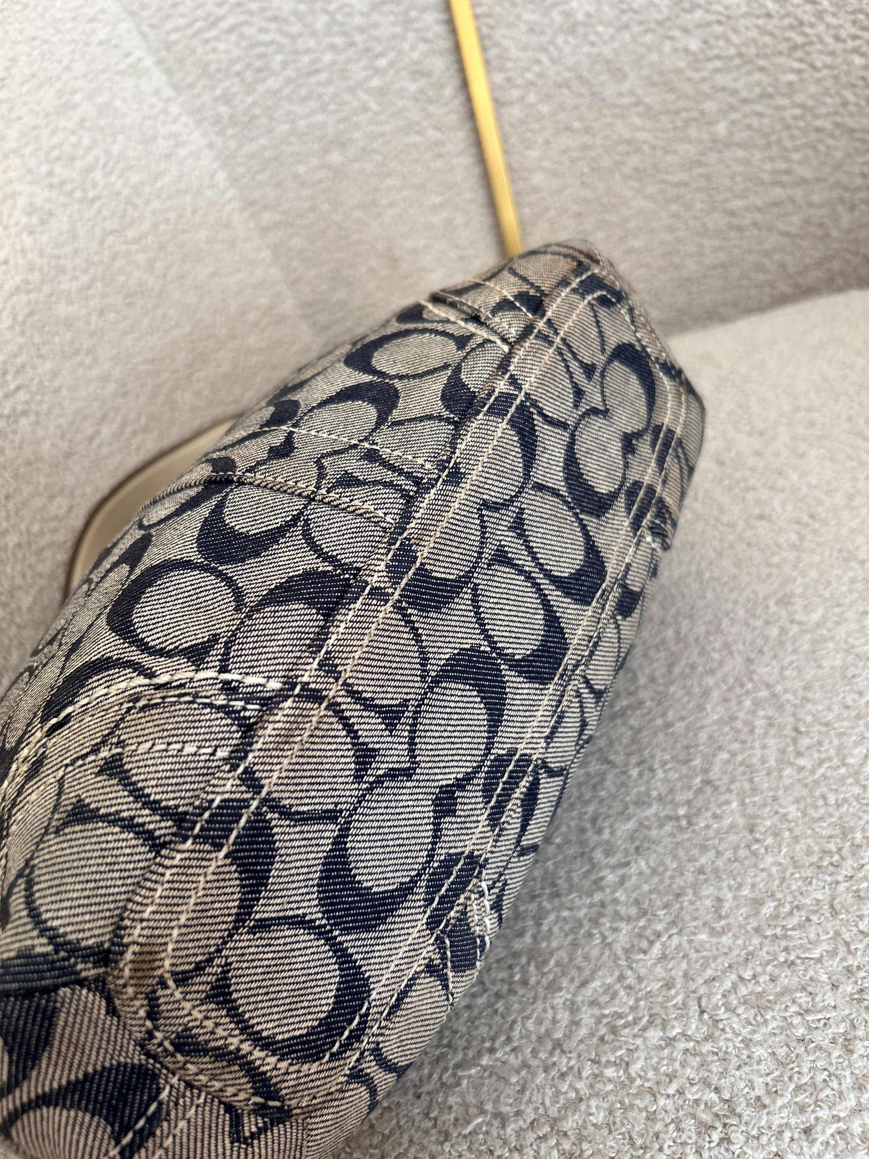 Vintage Coach denim shoulder bag