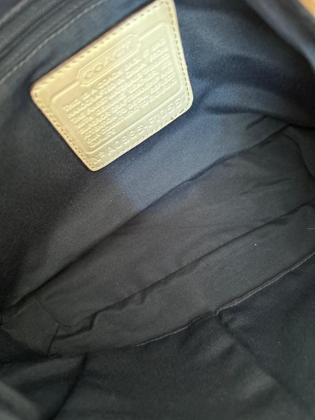 Vintage Coach denim shoulder bag