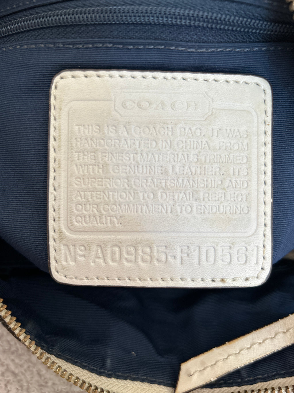 Vintage Coach denim shoulder bag